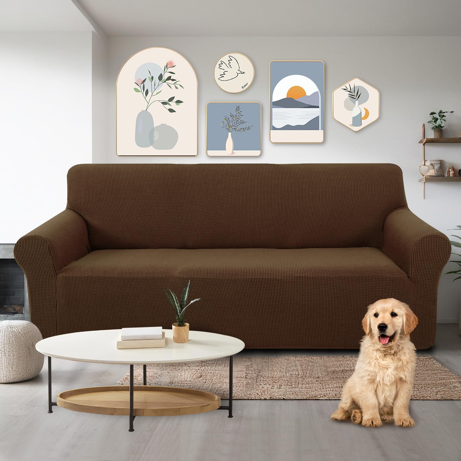 Foto 2 | Funda Elástica Para Sofá U-nice Home, Color Marrón - Venta Internacional.