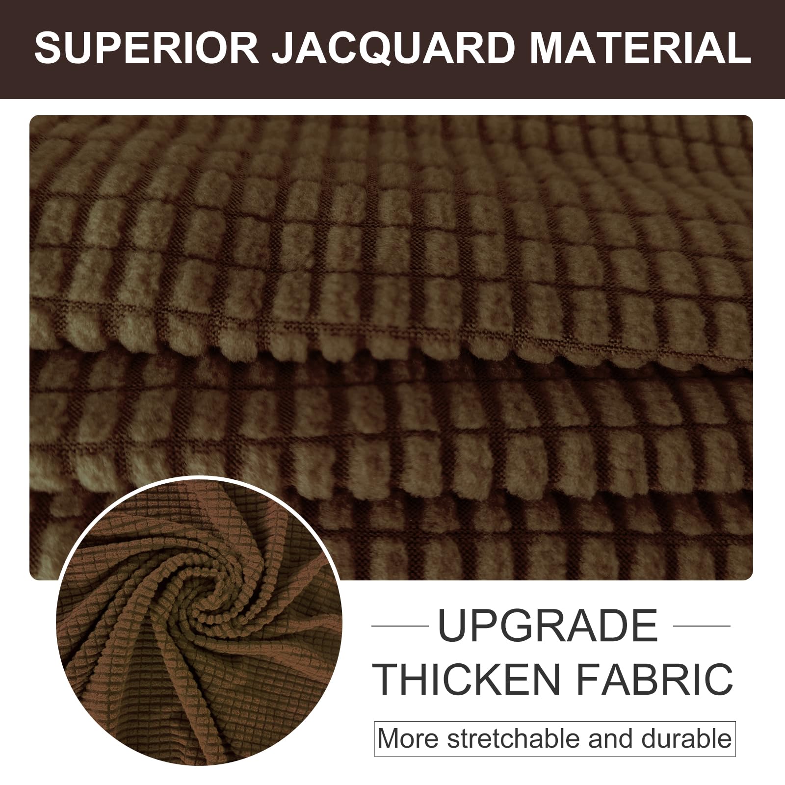 Foto 4 pulgar | Funda Elástica Para Sofá U-nice Home, Color Marrón - Venta Internacional.