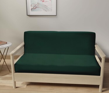 Foto 4 | Fundas De Futón Lane Linen, Tamaño Completo, 100% Algodón, Color Verde Oscuro - Venta Internacional.