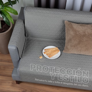 Foto 6 | Juego de Protector Cubre Sala Real Textil Pinsonic Doble Vista 3 Piezas Azul
