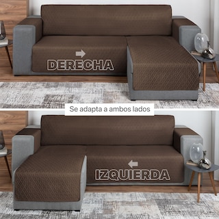 Foto 5 | Protector Cubresala Funda Sofá En Forma De L Real Textil Café