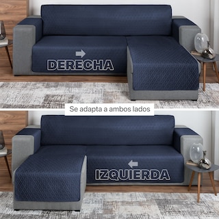 Foto 5 | Protector Cubresala Funda Sofá en Forma De L Real Textil Azul Marino