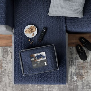 Foto 7 | Protector Cubresala Funda Sofá en Forma De L Real Textil Azul Marino