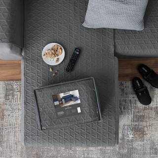Foto 7 | Protector Cubresala Funda Sofá En Forma De L Real Textil Gris Oscuro