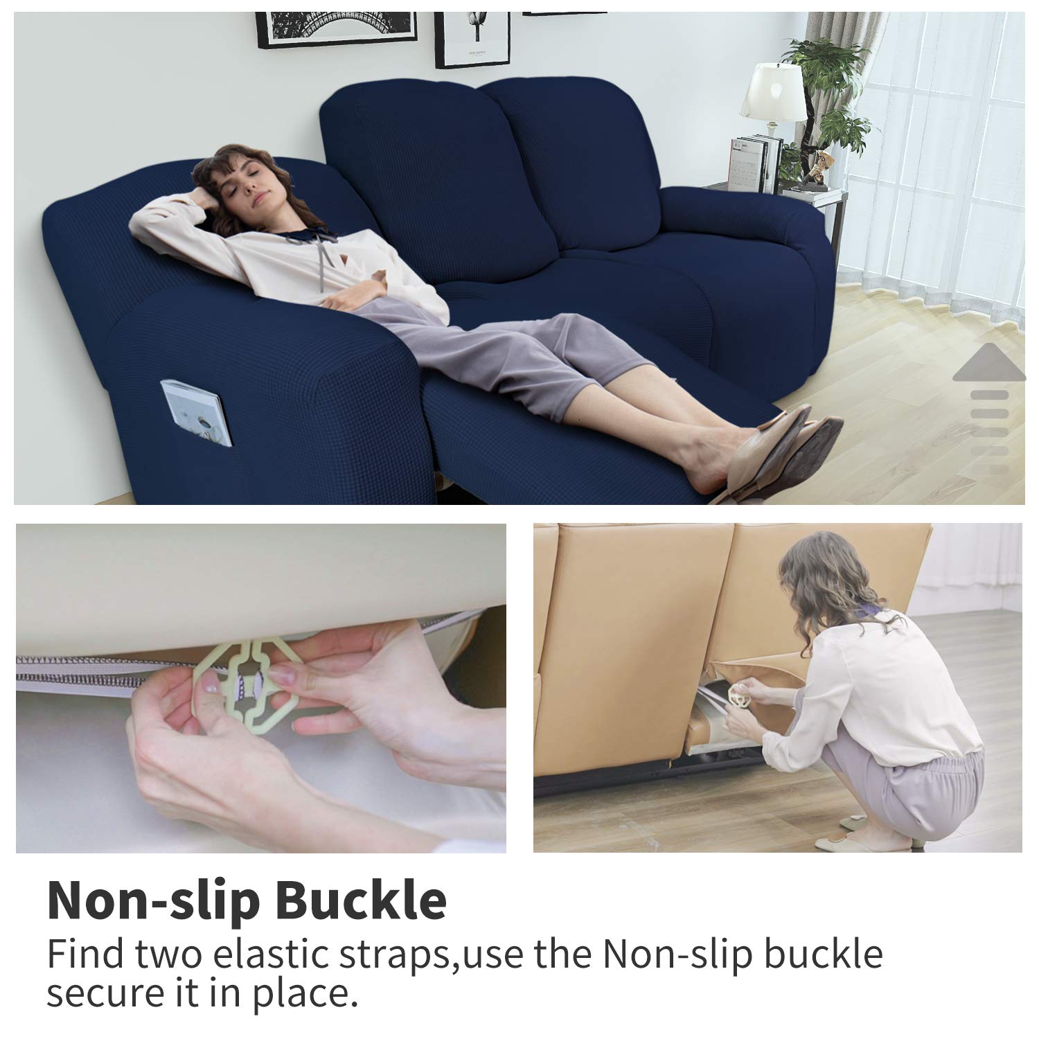 Foto 4 pulgar | Sofá Elástico Slipcover, Reclinable Y Cómodo De Llevar, 6 Piezas - Venta Internacional.