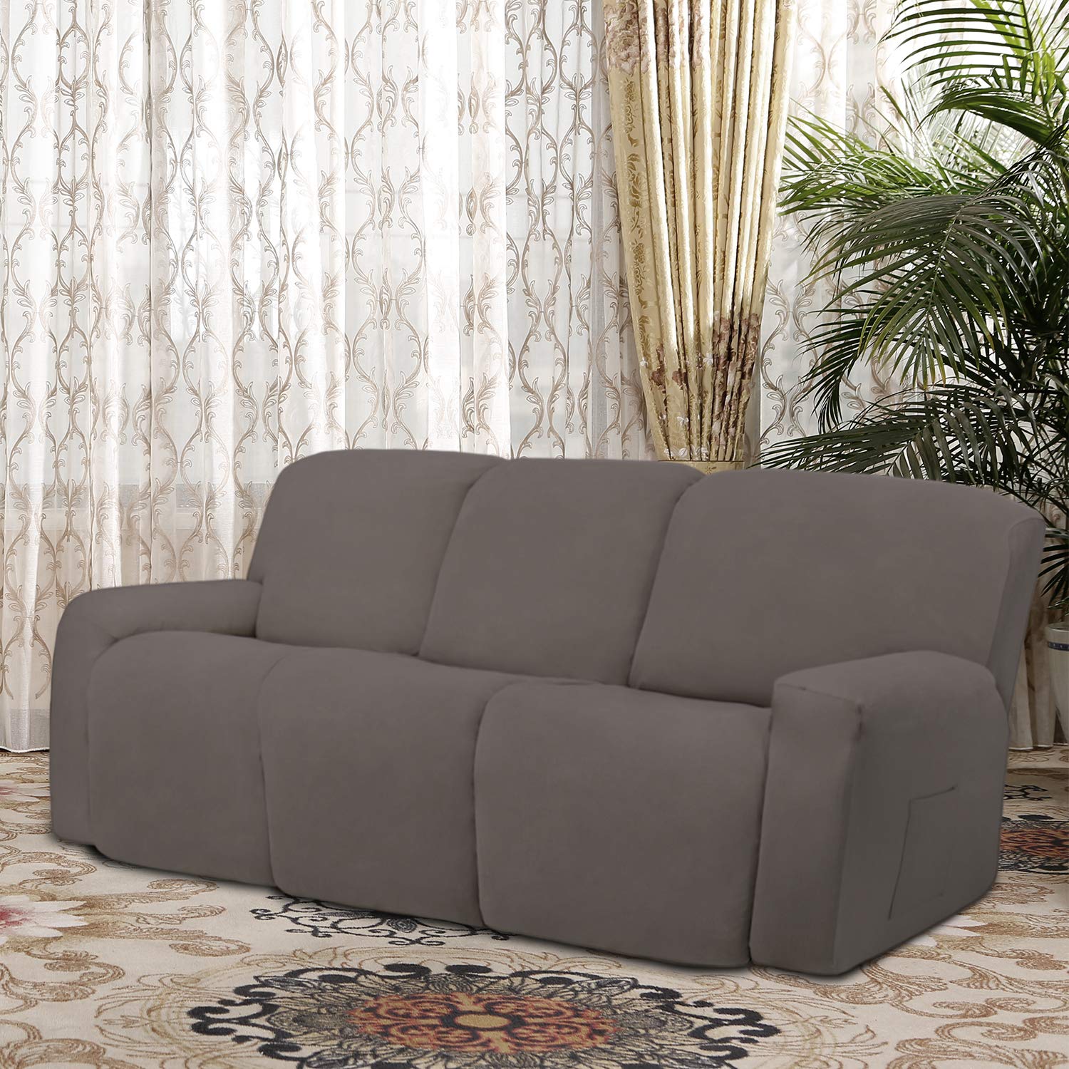 Foto 3 pulgar | Slipcover, Sillón Reclinable, De Microfibra, Elástico Y Fácil De Usar - Venta Internacional.
