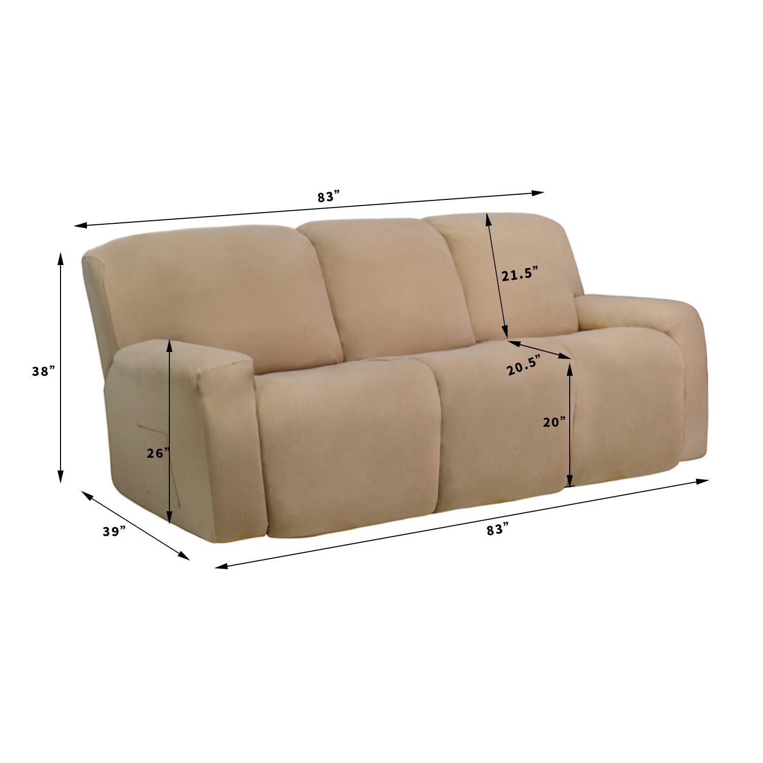 Foto 7 | Slipcover, Sillón Reclinable, De Microfibra, Elástico Y Fácil De Usar - Venta Internacional.