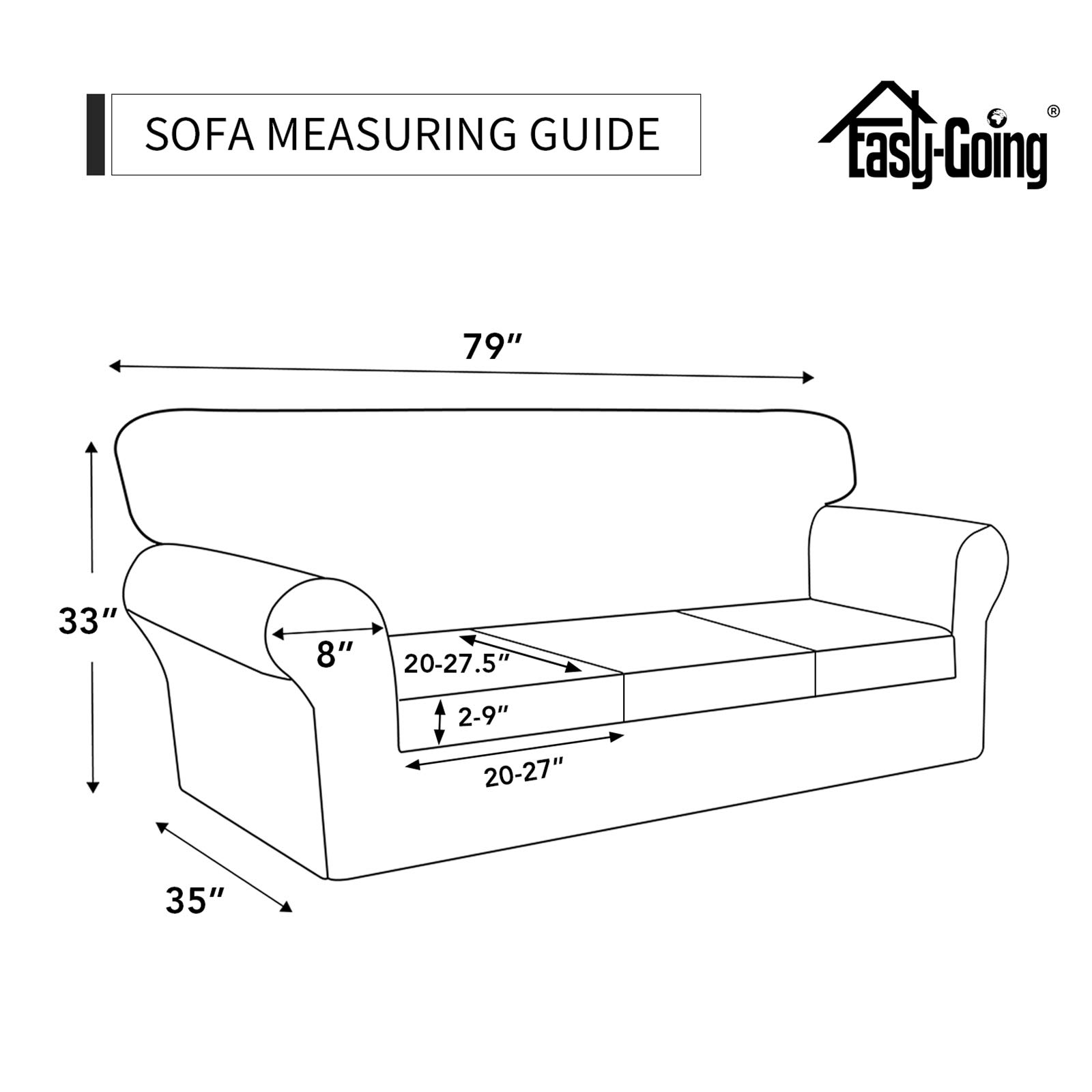 Foto 7 pulgar | Funda de Sofá Easy-Going Elástica 4 Piezas - Venta Internacional