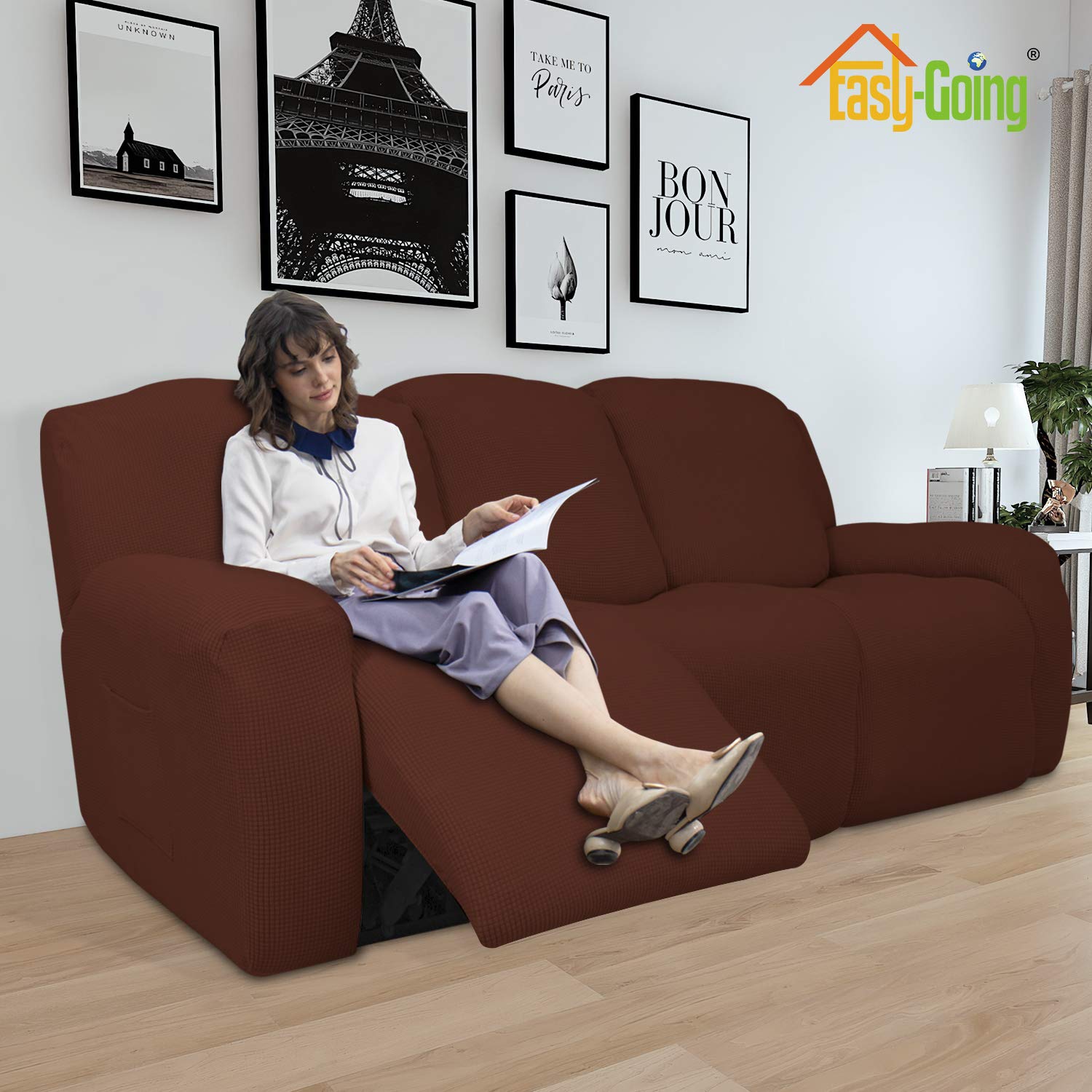 Foto 2 | Funda de Sofá Reclinable Easy-Going Elástica y Suave de 8 Piezas - Venta Internacional