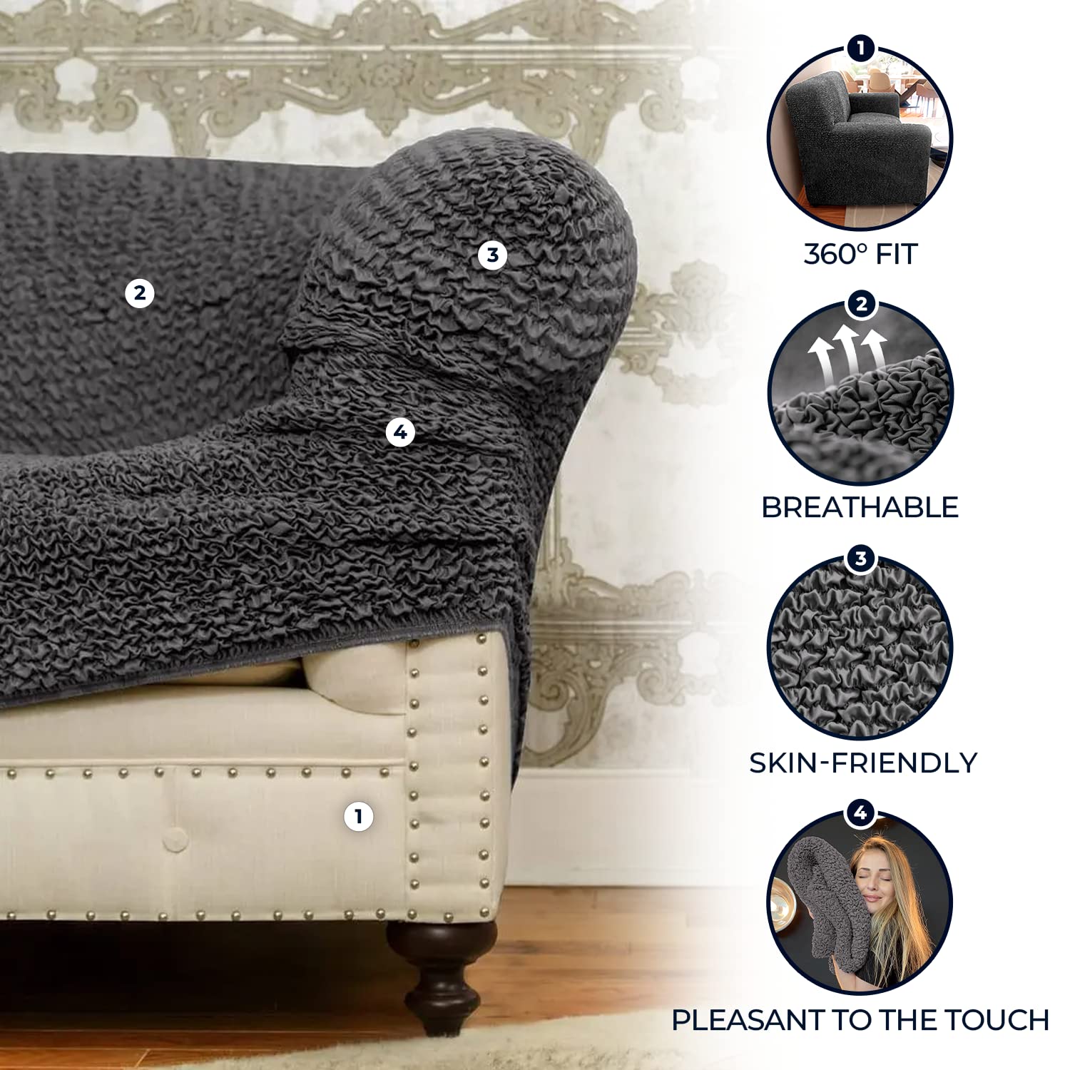 Foto 4 pulgar | Funda Para Sofá Reclinable Paulato De Ga.i.co. Reclinable 160-230 Cm - Venta Internacional.