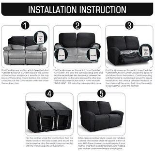 Foto 6 | Funda para Sofá Reclinable Taococo 6 Piezas para Sillón Reclinable Doble - Venta Internacional