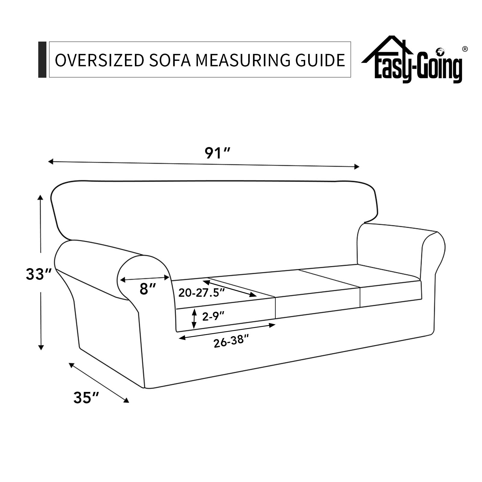 Foto 5 pulgar | Funda de Sofá Easy-Going Suave Y Elástica de 4 Piezas - Venta Internacional