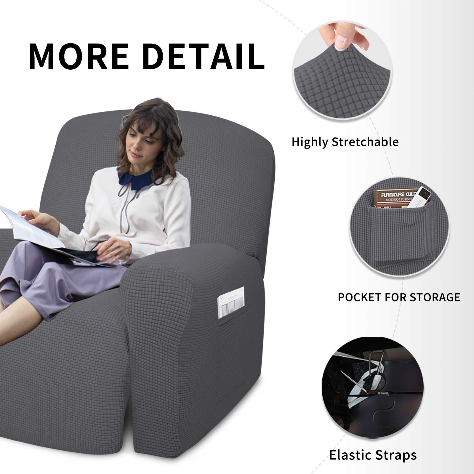 Foto 5 pulgar | Funda de Sofá Elástica y Reclinable de Gran Tamaño - Venta Internacional