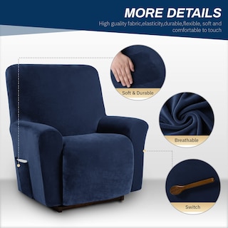 Foto 7 | Fundas para Sillones Reclinables Asnomy Lazy Boy con Velvet Fab - Venta Internacional