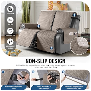 Foto 3 | Funda Impermeable para Sofá Reclinable Taococo 2 Plazas - Venta Internacional