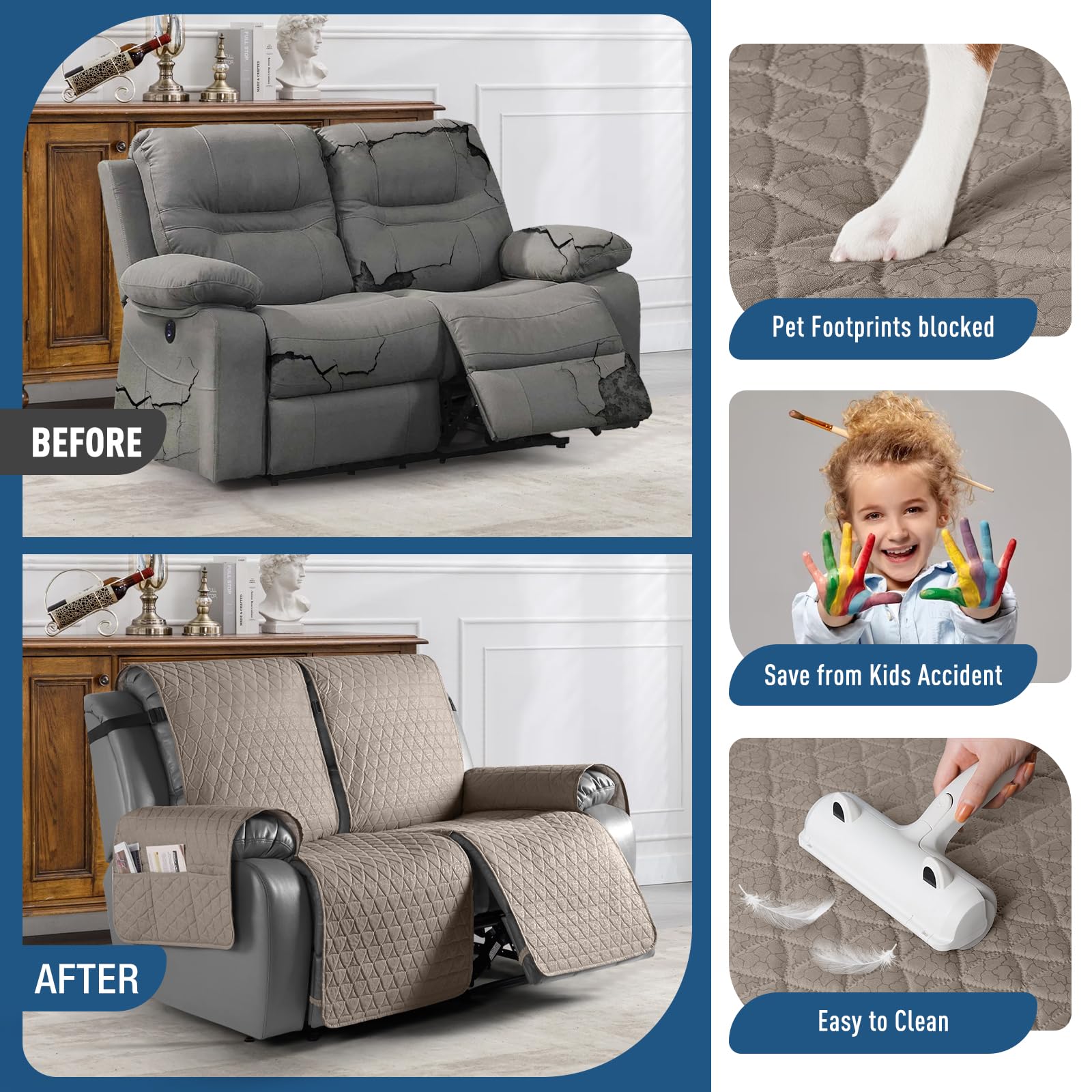 Foto 6 pulgar | Funda Impermeable para Sofá Reclinable Taococo 2 Plazas - Venta Internacional
