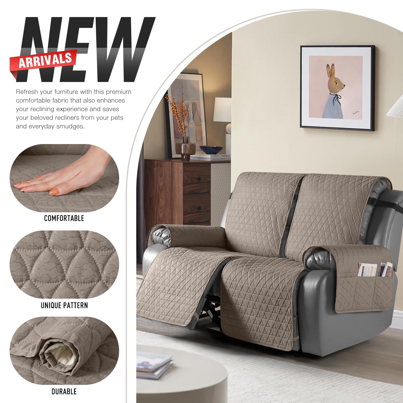 Foto 7 pulgar | Funda Impermeable para Sofá Reclinable Taococo 2 Plazas - Venta Internacional