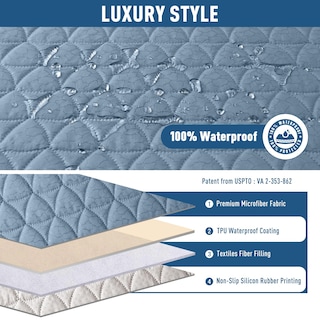 Foto 2 | Funda Impermeable para Sofá Reclinable 2 PlazasAzul Cielo - Venta Internacional