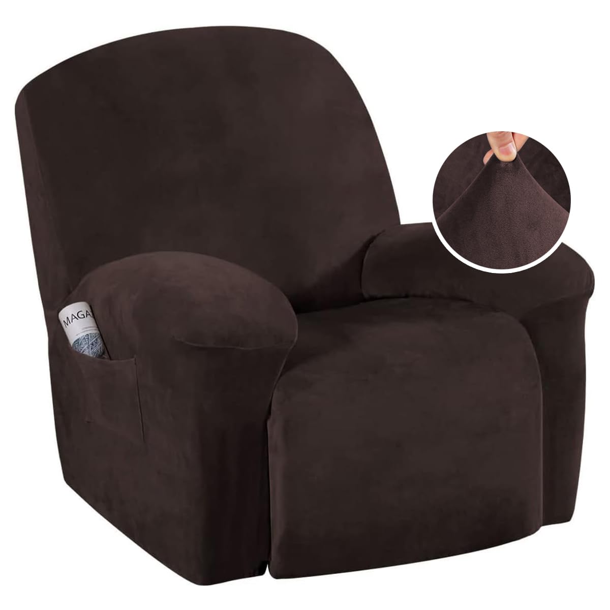 Foto 2 pulgar | Fundas Antideslizantes Para Sillones Reclinables H.versailtex Velvet Plush Brown - Venta Internacional.