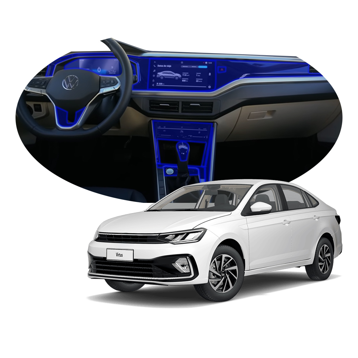 Protector Interior Para Vw Virtus 2024 Kit Ppf Para Auto