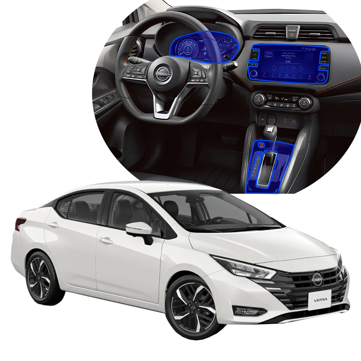 Protector Interior Para Nissan Versa Advance Cvt 2024 Kit Ppf Para Autos