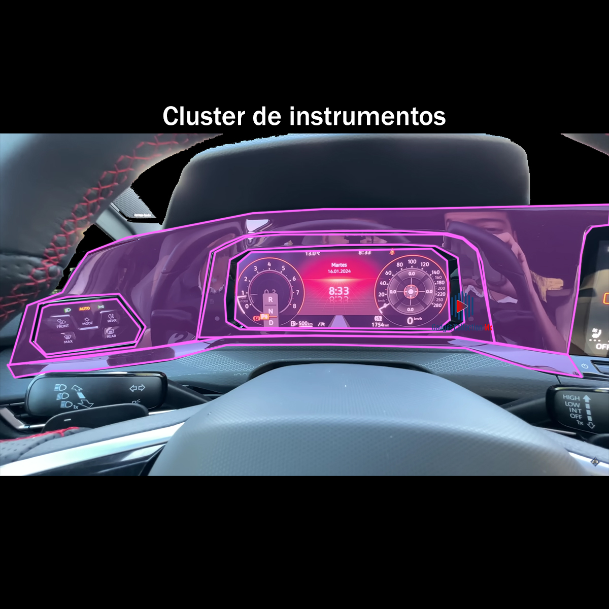 Foto 4 pulgar | Protector Interior Para Golf Gti 2024 Transparente Ppf Para
Auto