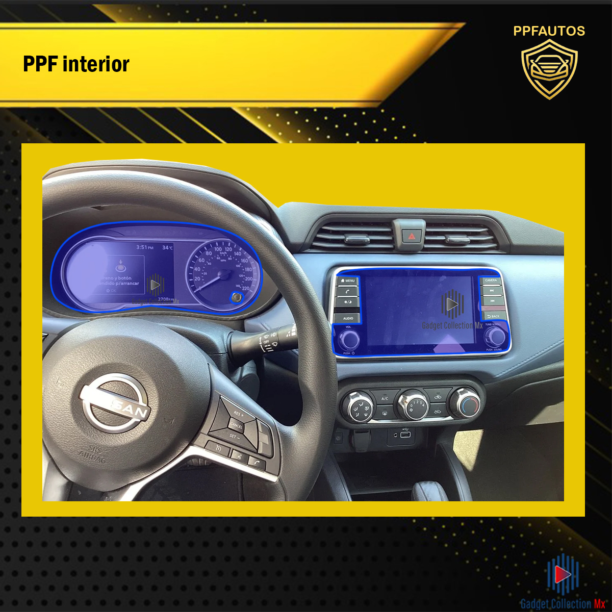 Foto 3 pulgar | Protector Interior Para Nissan Versa Advance Tm 2024 Kit
Ppf Para Auto