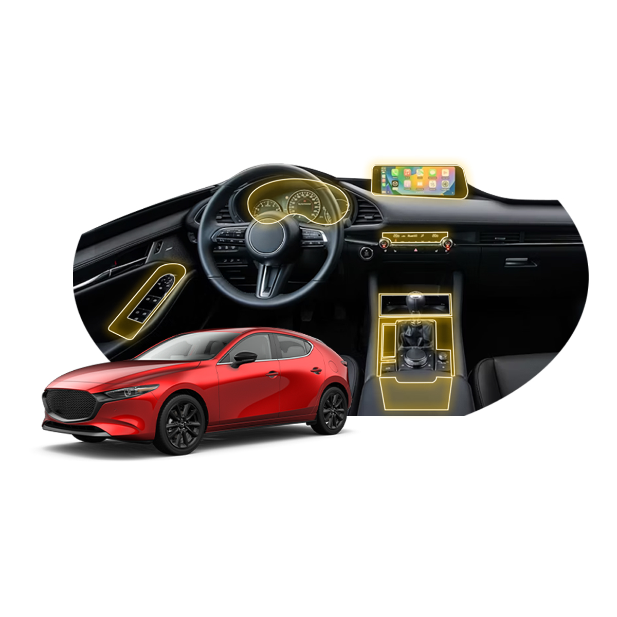 Protector Interior Para Mazda 3 Automatico 2025 Ppf Para Autos
