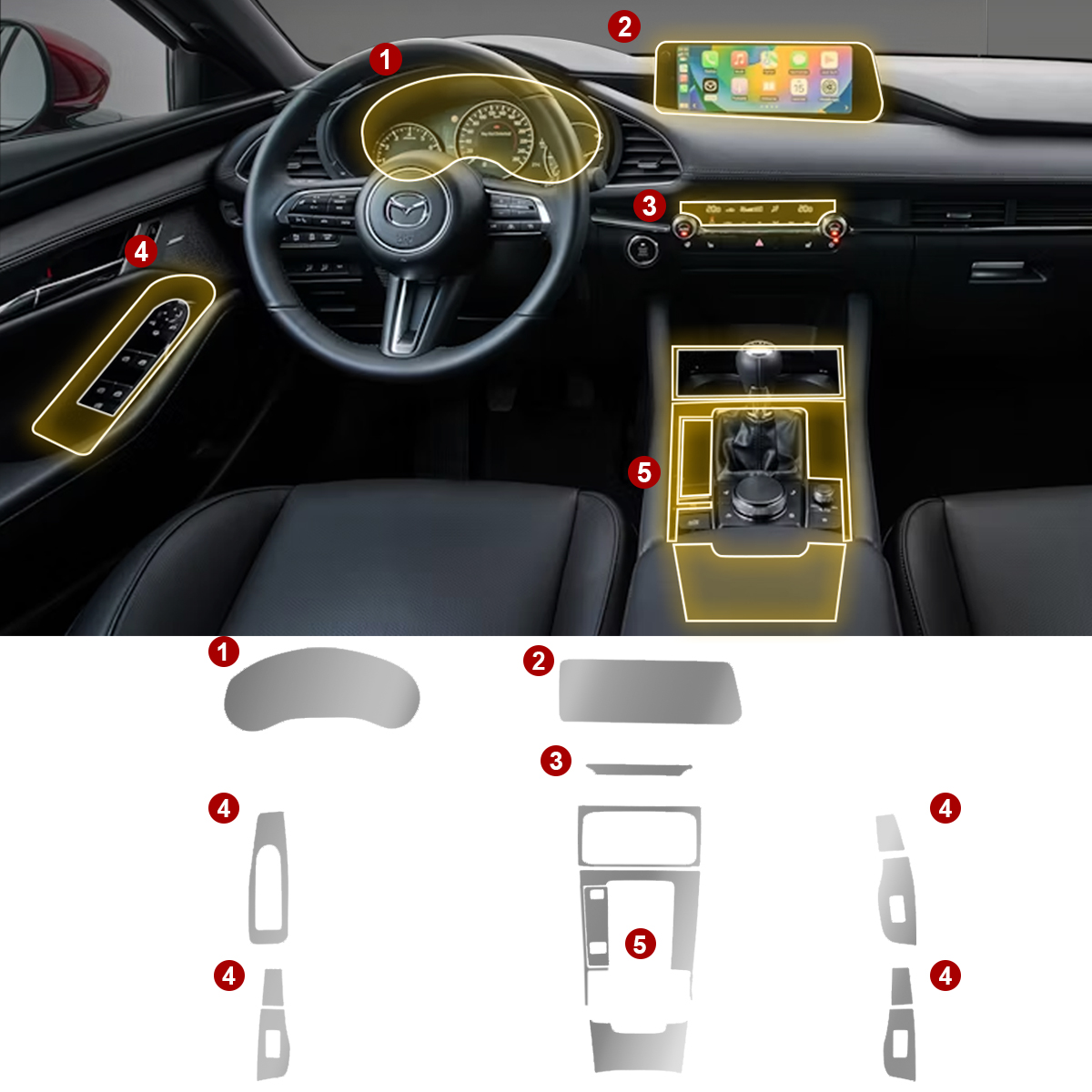 Foto 8 | Protector Interior Para Mazda 3 Automatico 2025 Ppf Para Autos