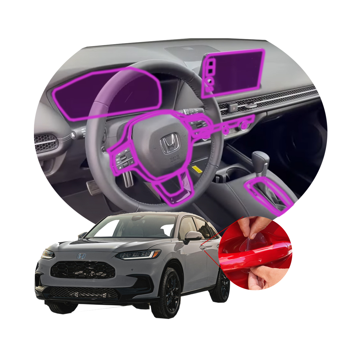 Protector Interior Para Honda Hr-v 2023 2024 Ppf Para Auto