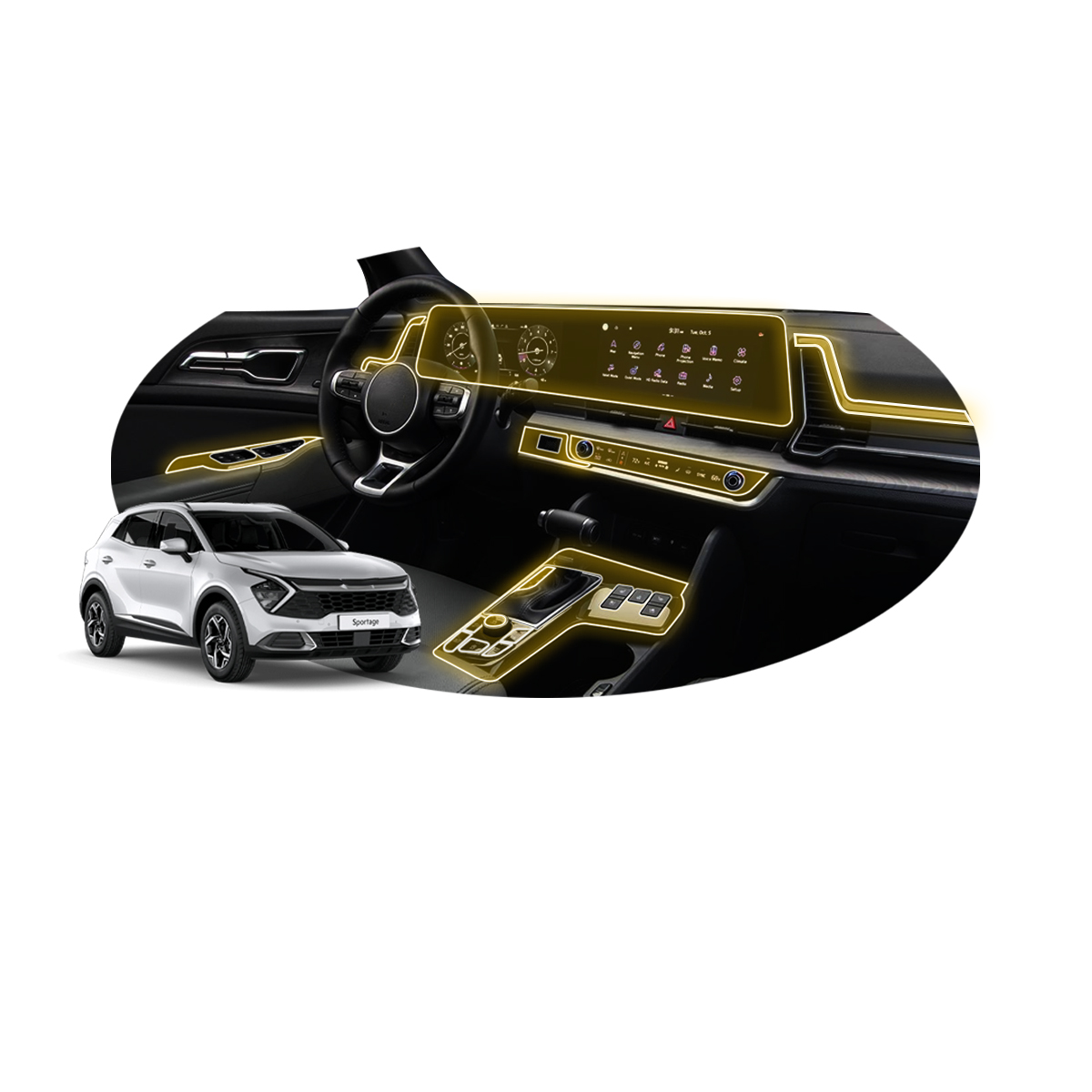 Foto 2 pulgar | Protector Interior Para Kia Sportage 2023-2024 Ppf Para Auto