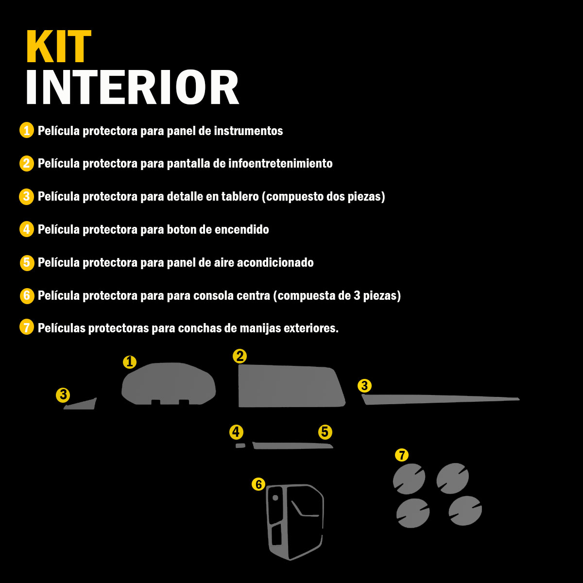 Foto 6 | Protector Interior Para Chirey Tiggo 2 Pro Comfort 2024 Ppf
Para Auto
