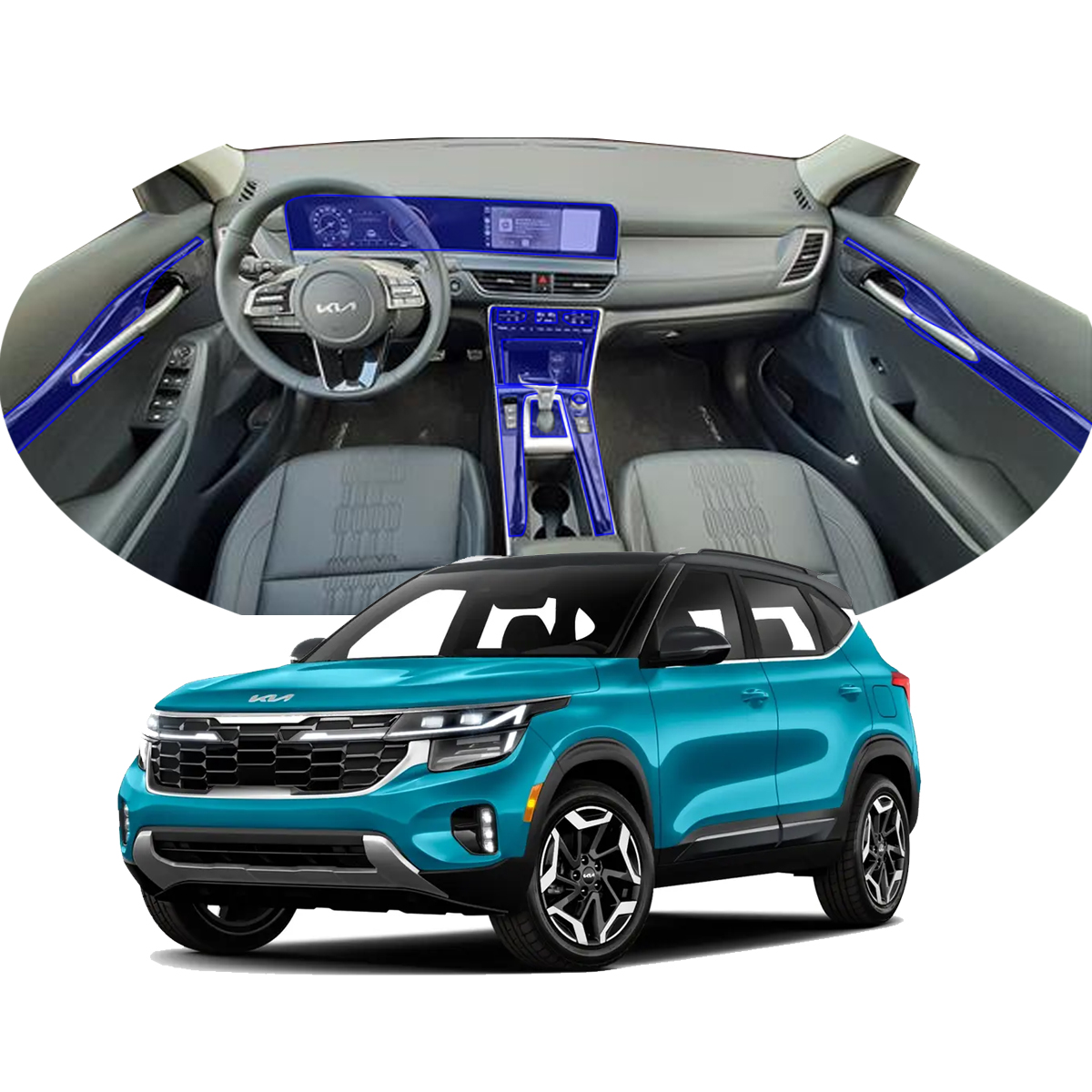 Foto 1 | Protector Interior Para Kia Seltos Sxl 2024 Color Transparente
Ppf Para Auto