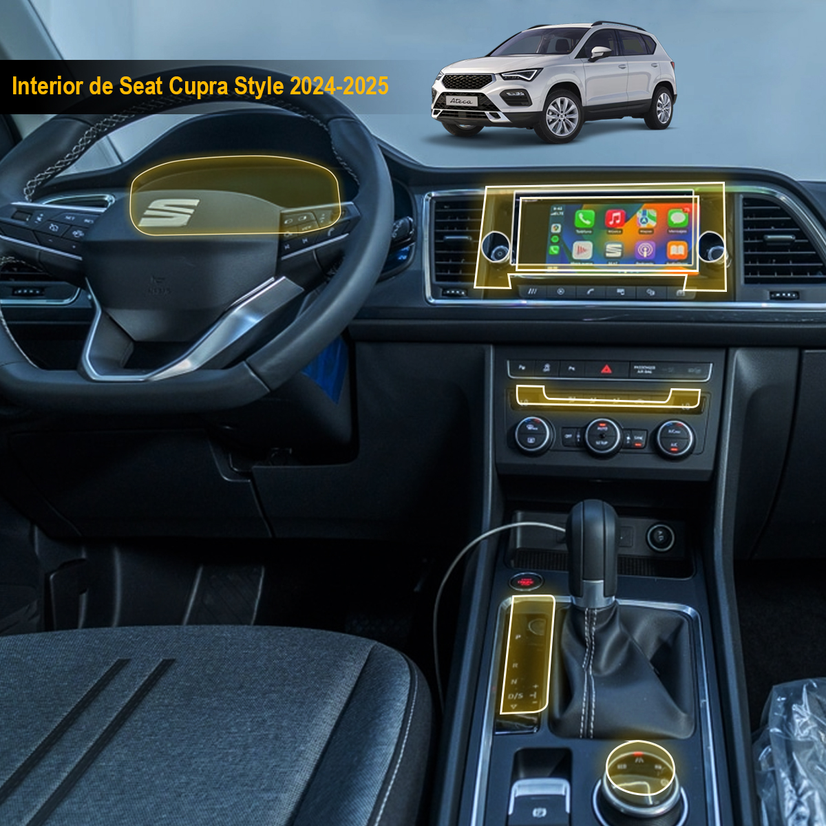 Foto 2 | Protector Interior Para Seat Ateca Style 2024-2025 Ppf Para Auto