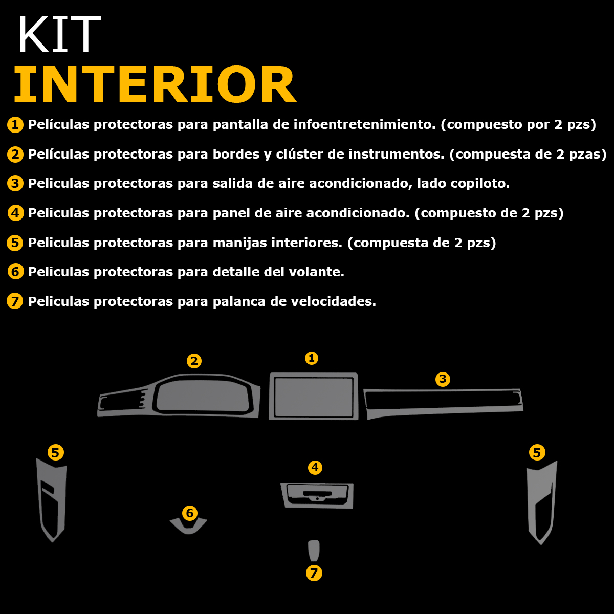 Foto 9 pulgar | Protector Interior Para Volkswagen Jetta Sportline 2025 Ppf
Para Auto