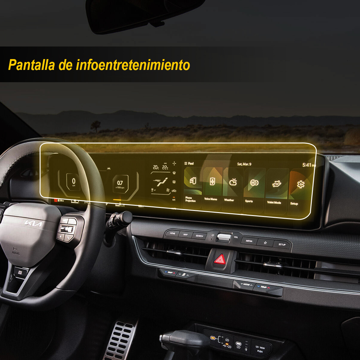 Foto 3 | Protector Interior Compatible A Pantalla De Kia K4 2025 Ppf
Para Auto