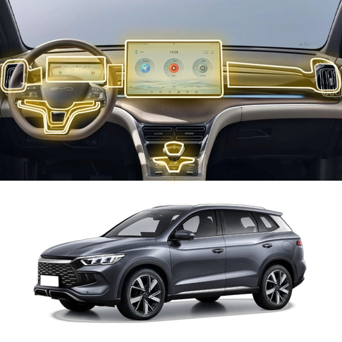 Protector Interior Kit Ppf Compatible A Byd Song Pro 2024