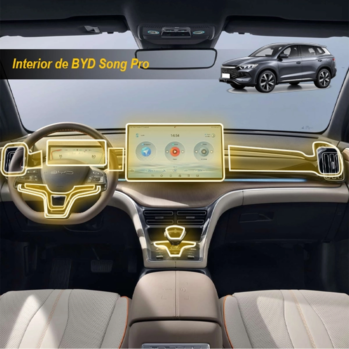 Foto 2 | Protector Interior Kit Ppf Compatible A Byd Song Pro 2024