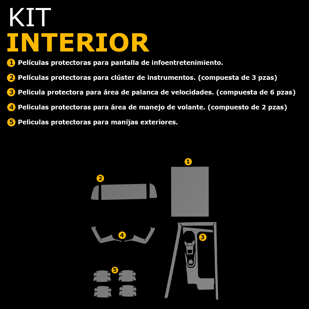Foto 6 | Protector Interior Para Geely Cityray 2025 Color Transparente
Ppf Para Auto