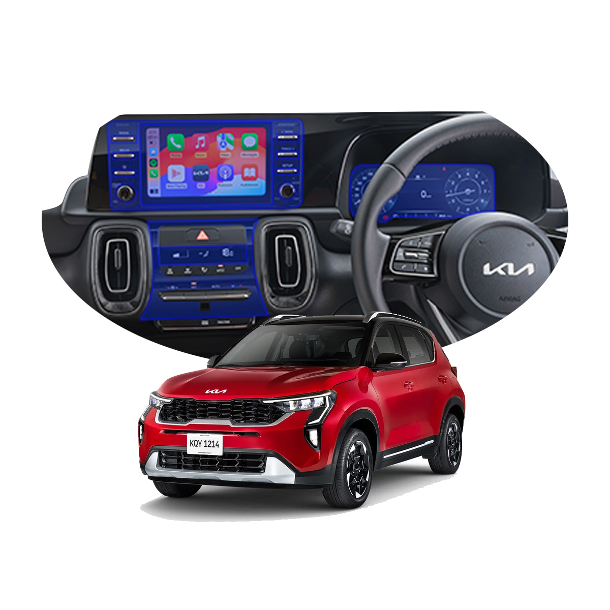 Protector Interior Para Kia Sonet Lx 2024 Color Transparente Ppf Para Auto