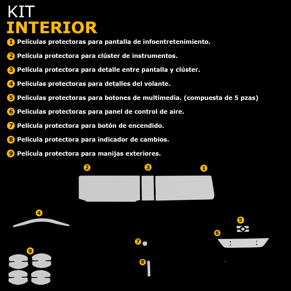 Foto 9 pulgar | Protector Interior Para Nissan Kicks 2025 Versiones Platinum Y Exclusive Ppf Para Auto