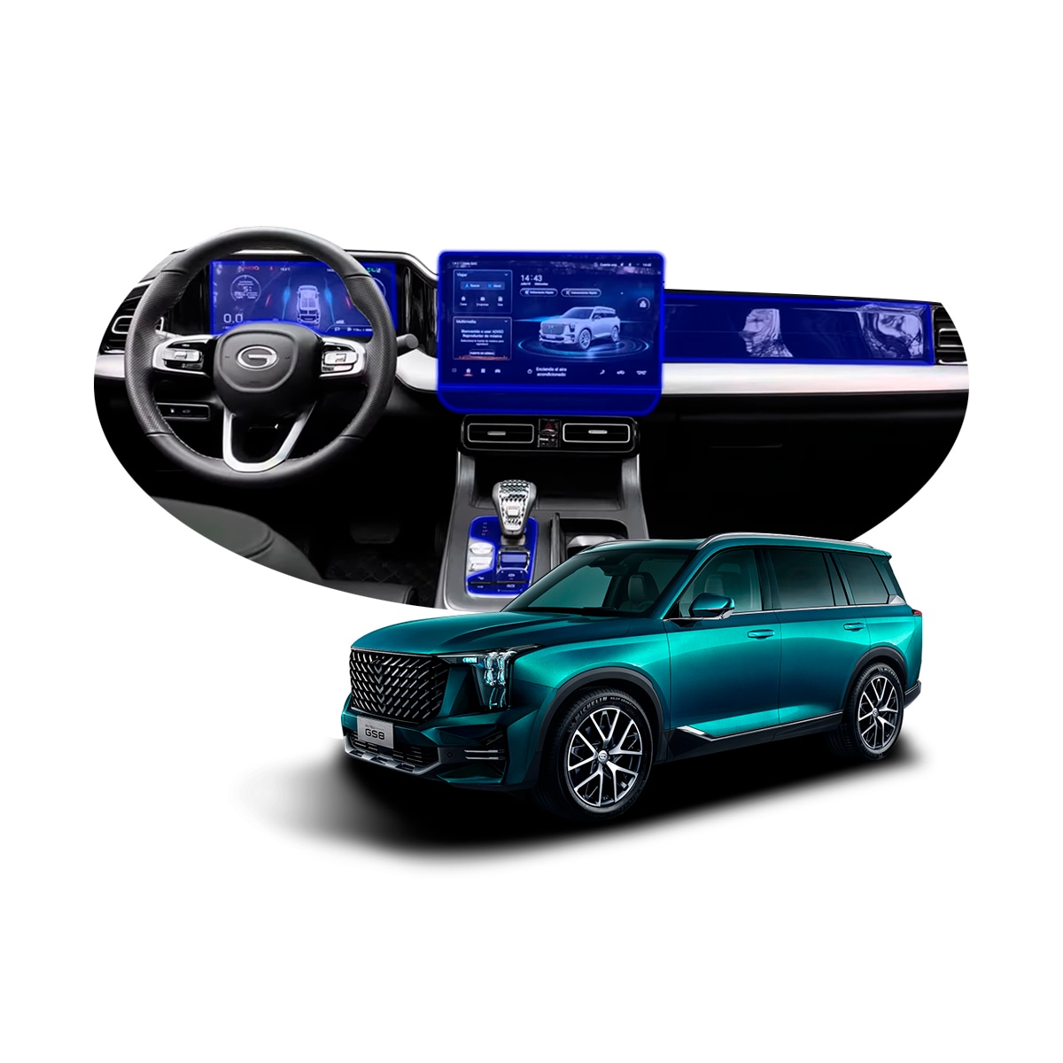Protector Interior Para Gac Gs8 2024 Transparente Ppf Para Auto $799