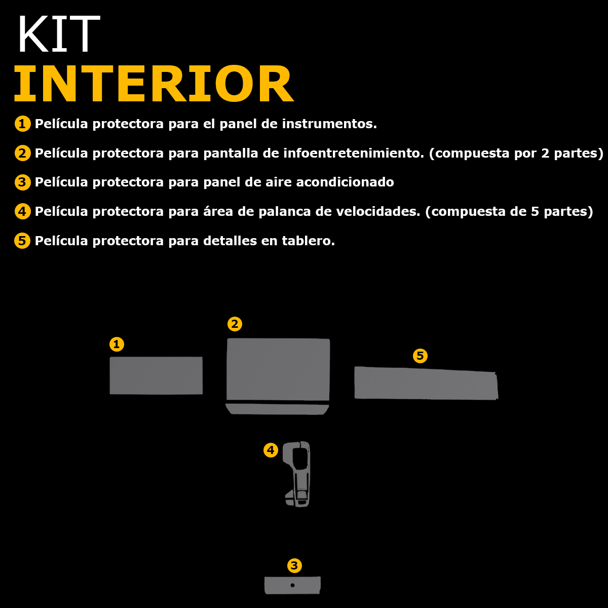 Foto 7 pulgar | Protector Interior Para Gac Gs8 2024 Transparente Ppf Para Auto