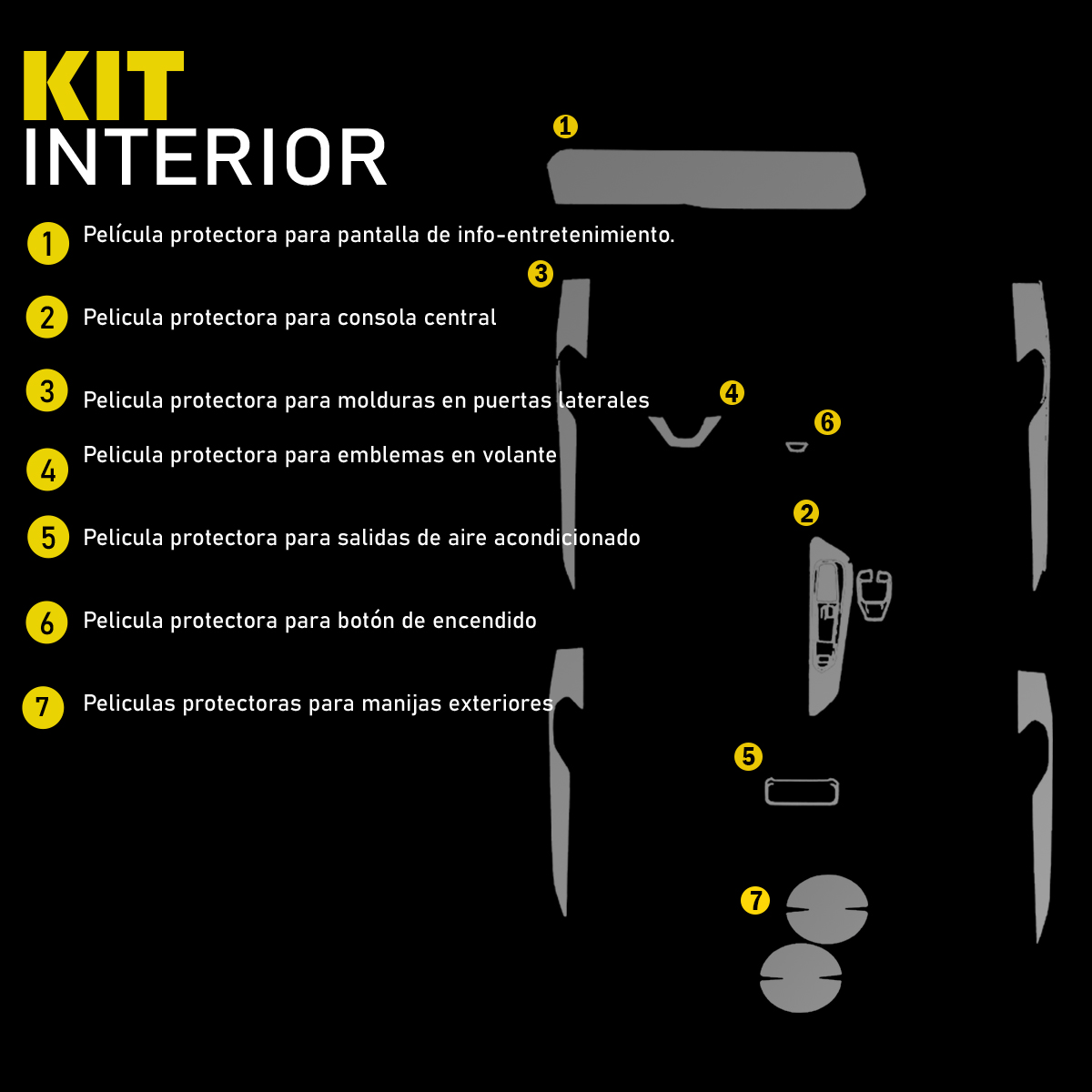 Foto 8 pulgar | Protector Interior Para Geely Coolray 2024 Transparente Ppf
Para Auto