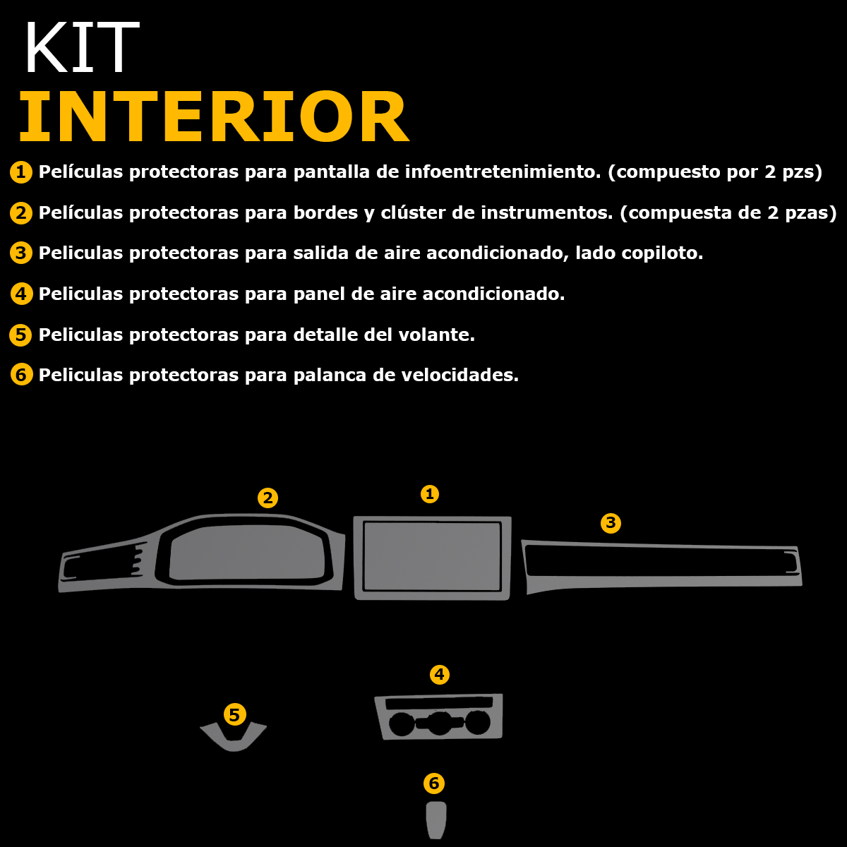 Foto 9 pulgar | Protector Interior Para Volkswagen Jetta Comfortline 2025 Ppf Para Auto