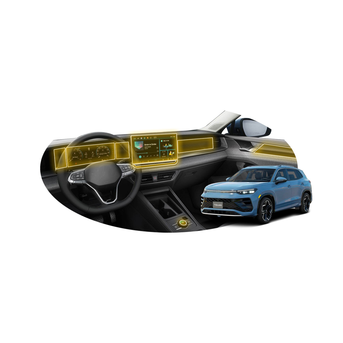 Protector Interior Para Volkswagen Tiguan Comfortline/trendline 2025 Ppf Para Auto