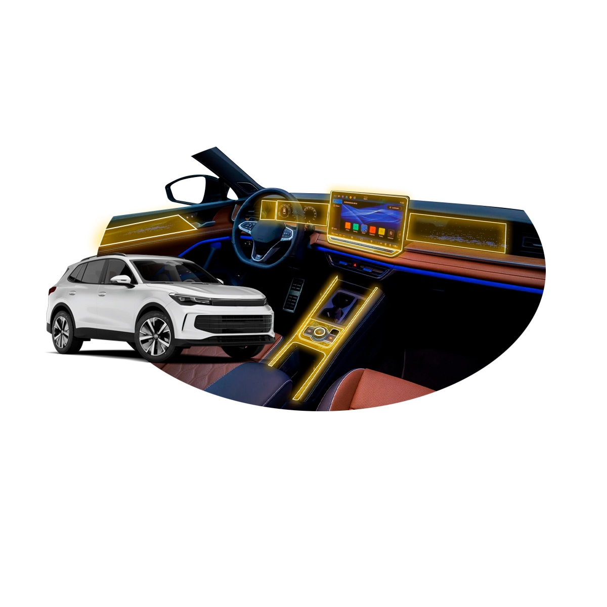 Protector Interior Para Volkswagen Tiguan R-line 2025 Ppf Para Auto $1,299