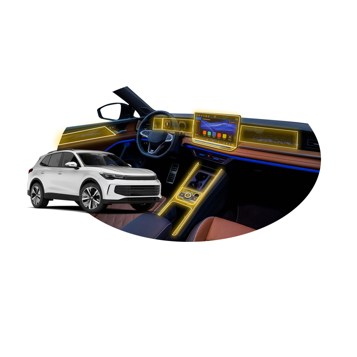 Protector Interior Para Volkswagen Tiguan R-line 2025 Ppf Para Auto