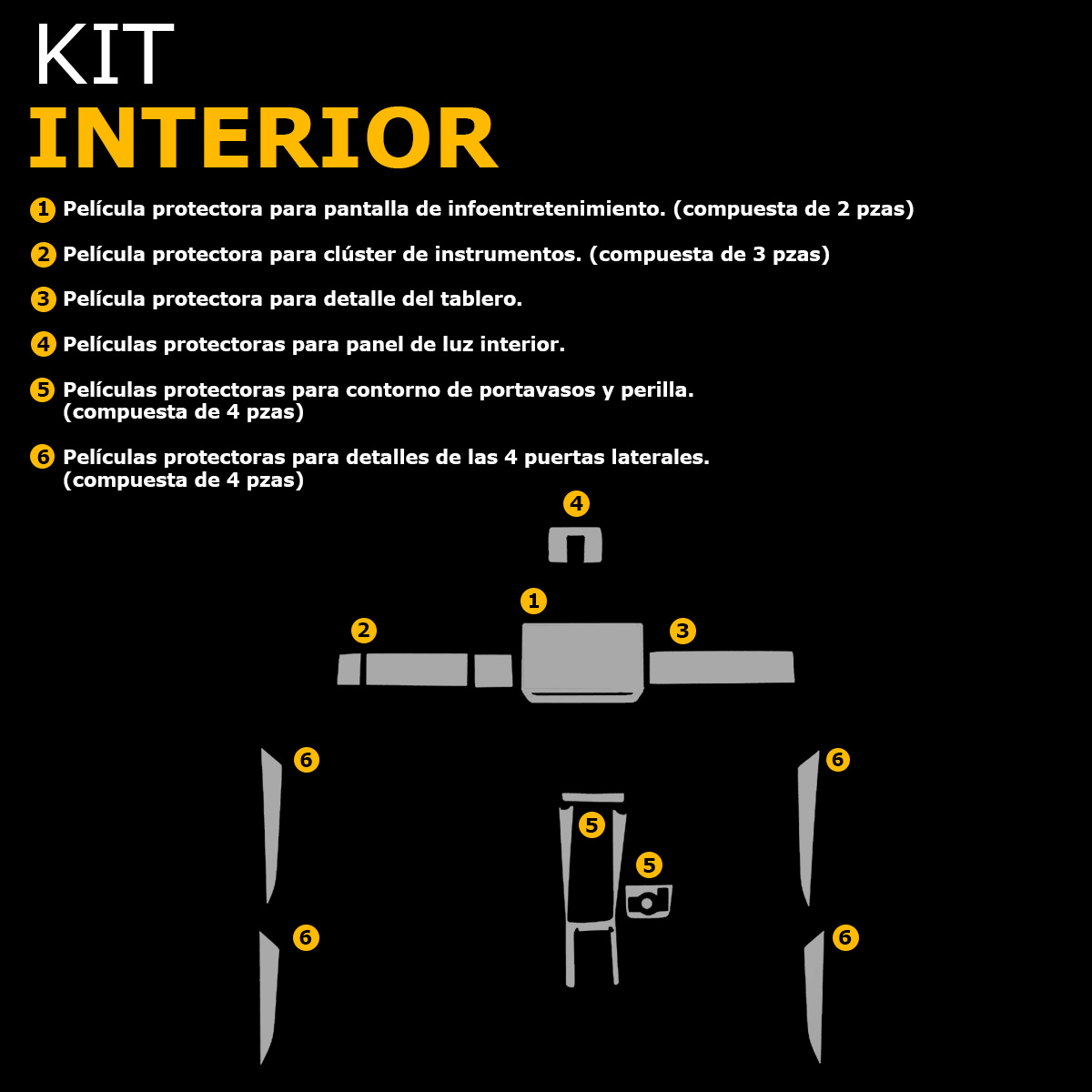 Foto 8 | Protector Interior Para Volkswagen Tiguan R-line 2025 Ppf Para Auto