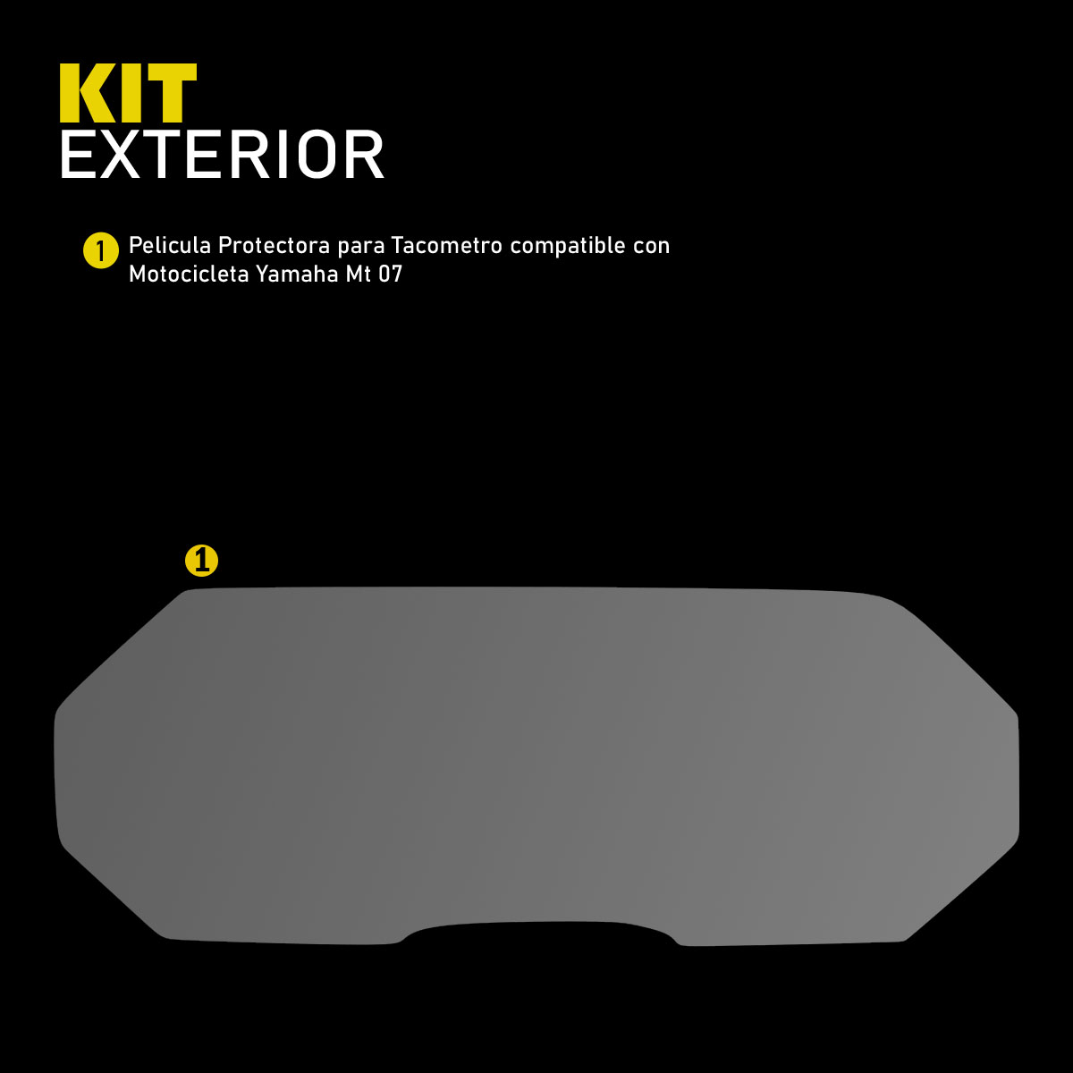 Foto 5 pulgar | Protector Exterior Para Tacómetro De Moto Yamaha Mt-07 Ppf
Para Moto